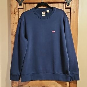 Levi's Unisex Blue Crewneck Cotton Blend Sweatshirt Size Large